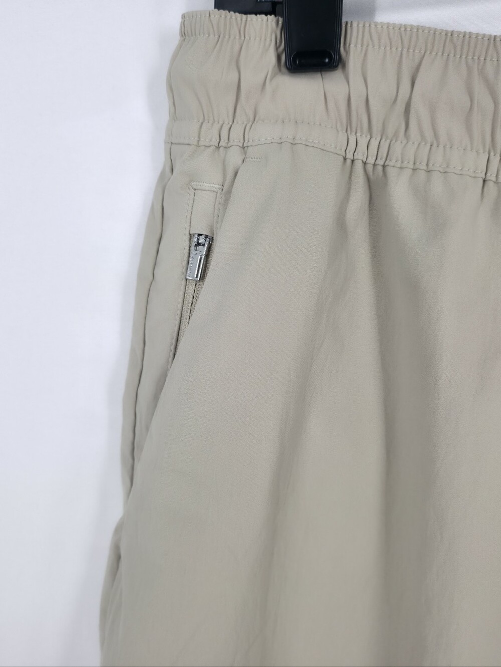 Athleta Midday Mid Rise Crop Poplin Pants Khaki Beige Size Medium - Picture 6 of 15